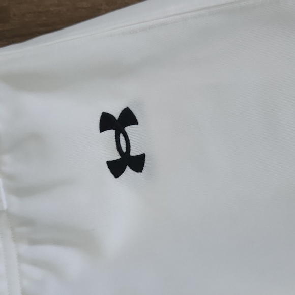 Under Armour White Baseball Pants Size XS Black UA Logo Never Worn - Picture 2 of 5